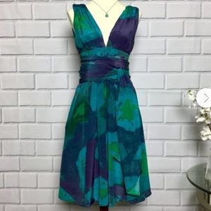 HALSTON HERITAGE silk  evening dress